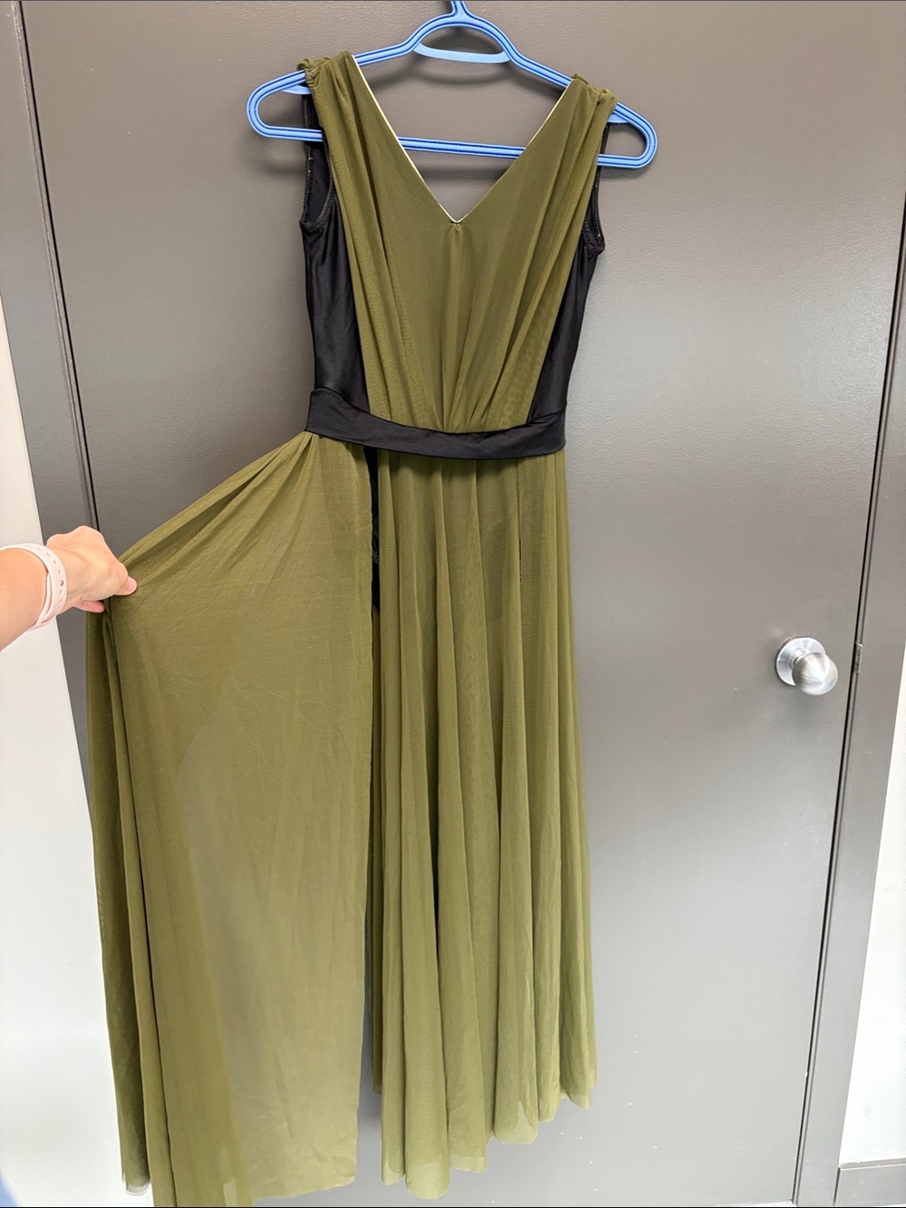 Handmade olive goddess dress